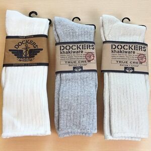 3 pair Y2K Dockers NIP True Crew Vintage Dress Socks Fits Size 8-12